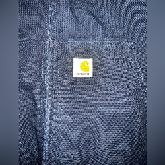 Carhartt Navy Duck Mesh Lined Hoody style Jacket - Picture 4 of 16